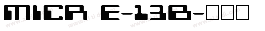 MICR E-13B字体转换